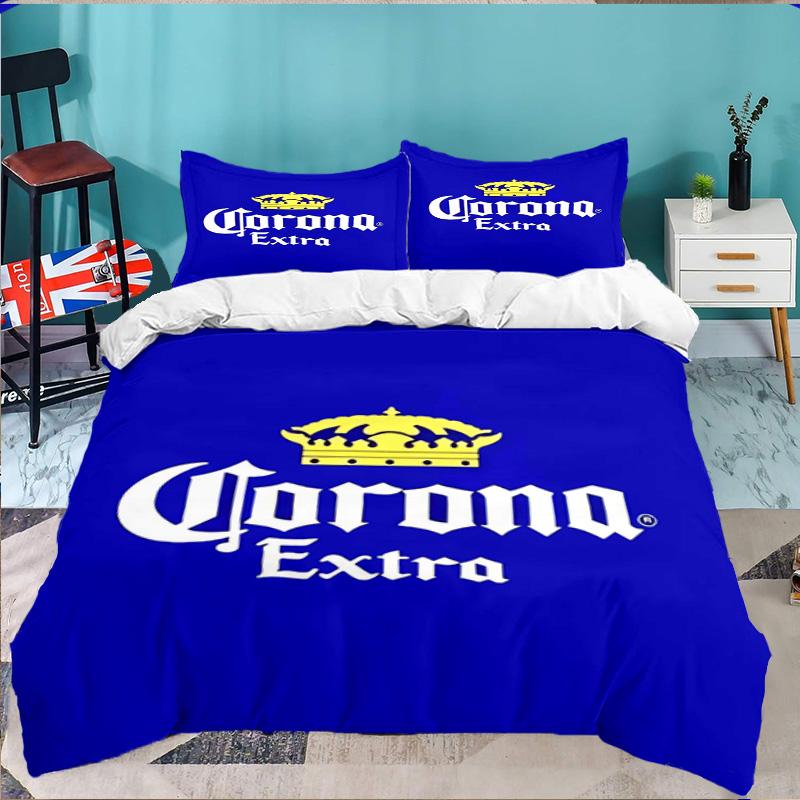 Corona Extra 3PCS Bedding set,Ideal for 1pc Duvet Cover And 2pcs Pillowcases Perfect for Fan gift,Ideal for Bedroom, Dormitory