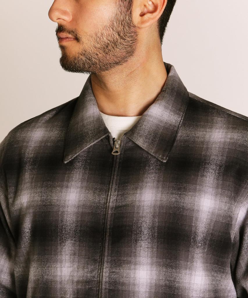 Куртка Schott OMBRE, Мужская куртка с омбре-клеткой, Размер 2XL, 010, Черный, 782-5252005