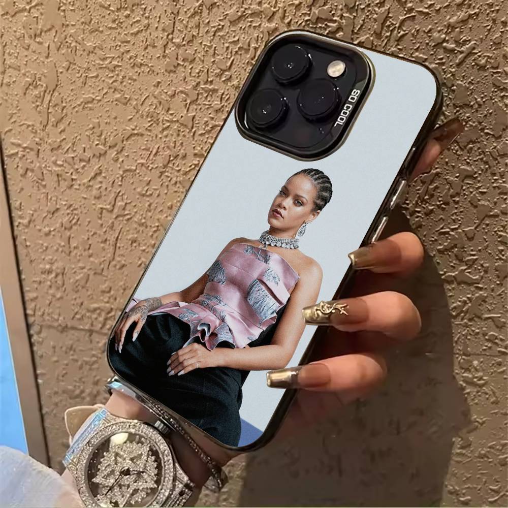 music -legend-Rihanna Phone Case For IPhone17 16 11 12 13 14 15 16 Pro Max Plus Cover Colored Silver Funda Bumber