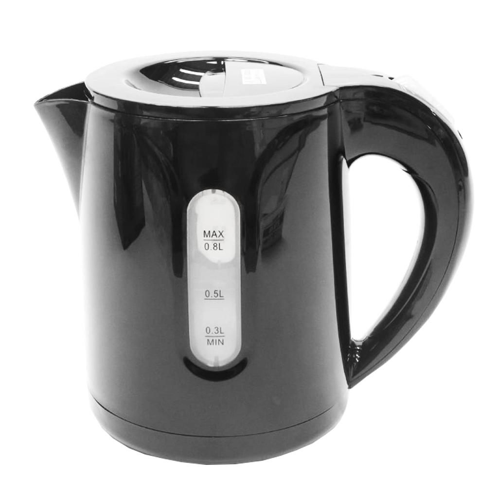 Электрический чайник Tokyo Deco, черный, 800 мл. Компактный чайник Rapid, 800 Вт [Экологичный, кипятит воду только при необходимости] Вместимость, безопасность, гигиена, стильный дом