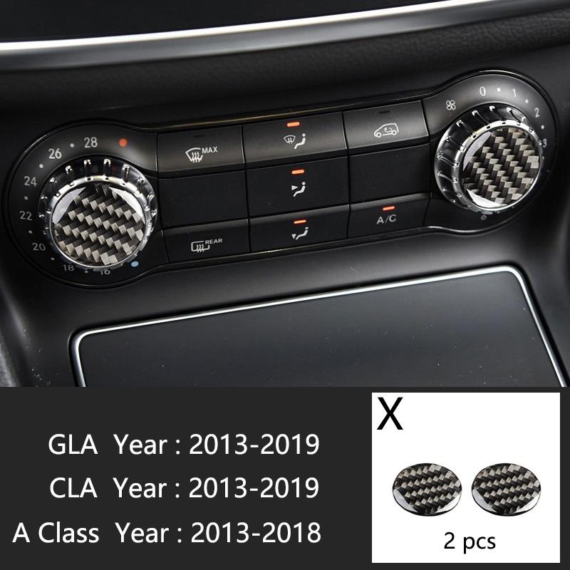 Автомобильный Стайлинг Карбоновая внутренняя панель кнопок Декоративная крышка Отделка Наклейка Рамка Для Mercedes Benz A Class W176 GLA X156 CLA