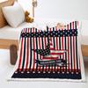 Independence Day 2D Digital Printing Thickened Lamb Fleece Crystal Fleece Blanket