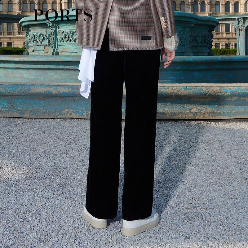 PORTS Women's Solid Casual Commute Trousers LD9P096NWR002