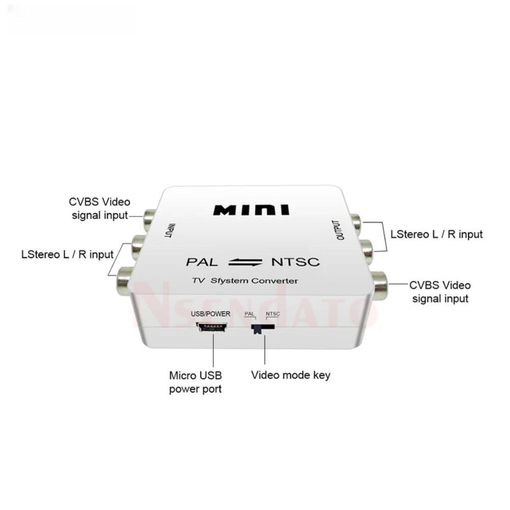 PAL NTSC SECAM To NTSC PAL Switcher Converter Adapter Bi-directional 3 RCA TV Video System Composite Converter For PS2 PS3 Xbox