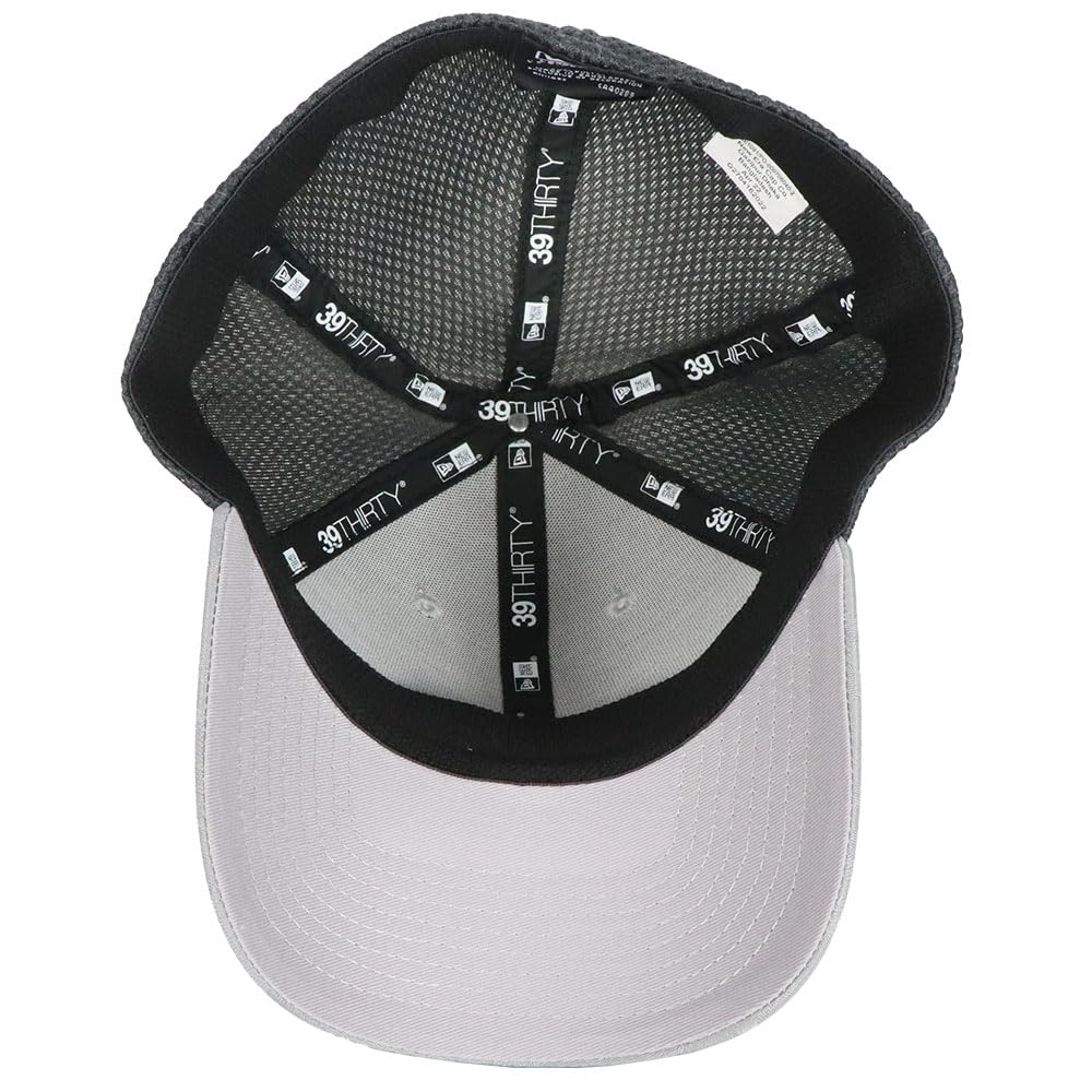 New Era NE1091 Mesh Cap for Men and Baseball Stretch Elastic Camouflage Trucker Solid Sizes Rainstorm Graphite Women, Cap, Cap, 39THIRTY, Color, S/M,