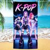 Пляжное полотенце с принтом K-Pop женской группы, Микрофибра, Быстросохнущее, Без песка, Большое полотенце для мужчин, женщин, взрослых, Пляж, Бассейн, Плавание