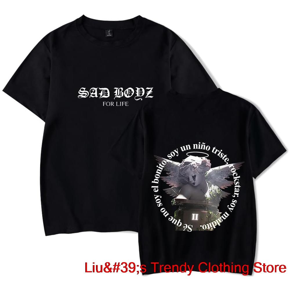 Футболка Junior H Sad Boyz 4 Life Новый Логотип Мерч Женская Унисекс Мода Повседневная Короткий Рукав Футболки Топ