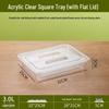 Квадратная сервировочная тарелка Qianxing из акрила с плоской крышкой (Набор из 3 шт.)