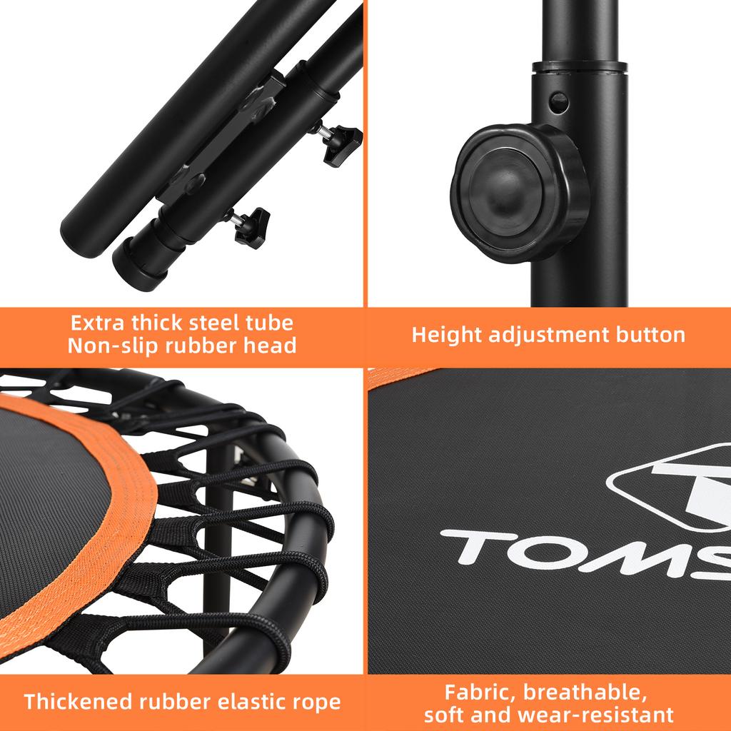 TOMSHOO 40-дюймовый складной мини-батут с максимальной нагрузкой 260 фунтов, портативный для прыжков на открытом воздухе и в помещении