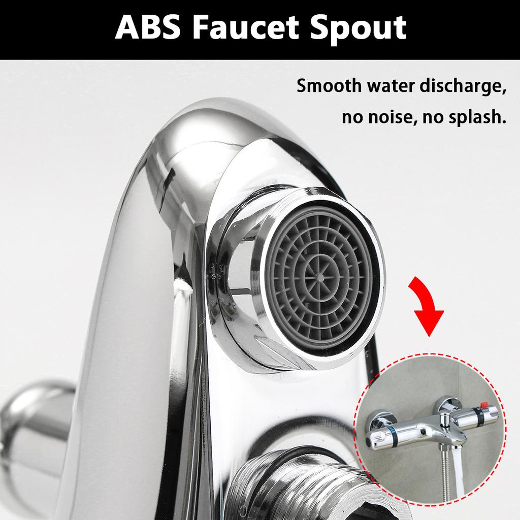 Thermostatic Single Handle Wall Mount Shower Faucet Kitchen Sink Bath Mixer Tap Home Water Hot Cold Water Constant Temperature Control for Bathroom