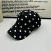 Breathable Polka Dot Baseball Cap Polyester Sun Hat Japanese Peaked Hat  Travel