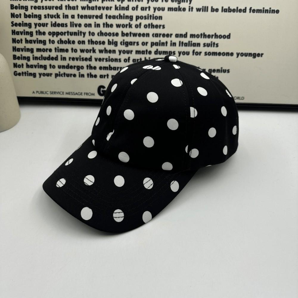 Breathable Polka Dot Baseball Cap Polyester Sun Hat Japanese Peaked Hat  Travel