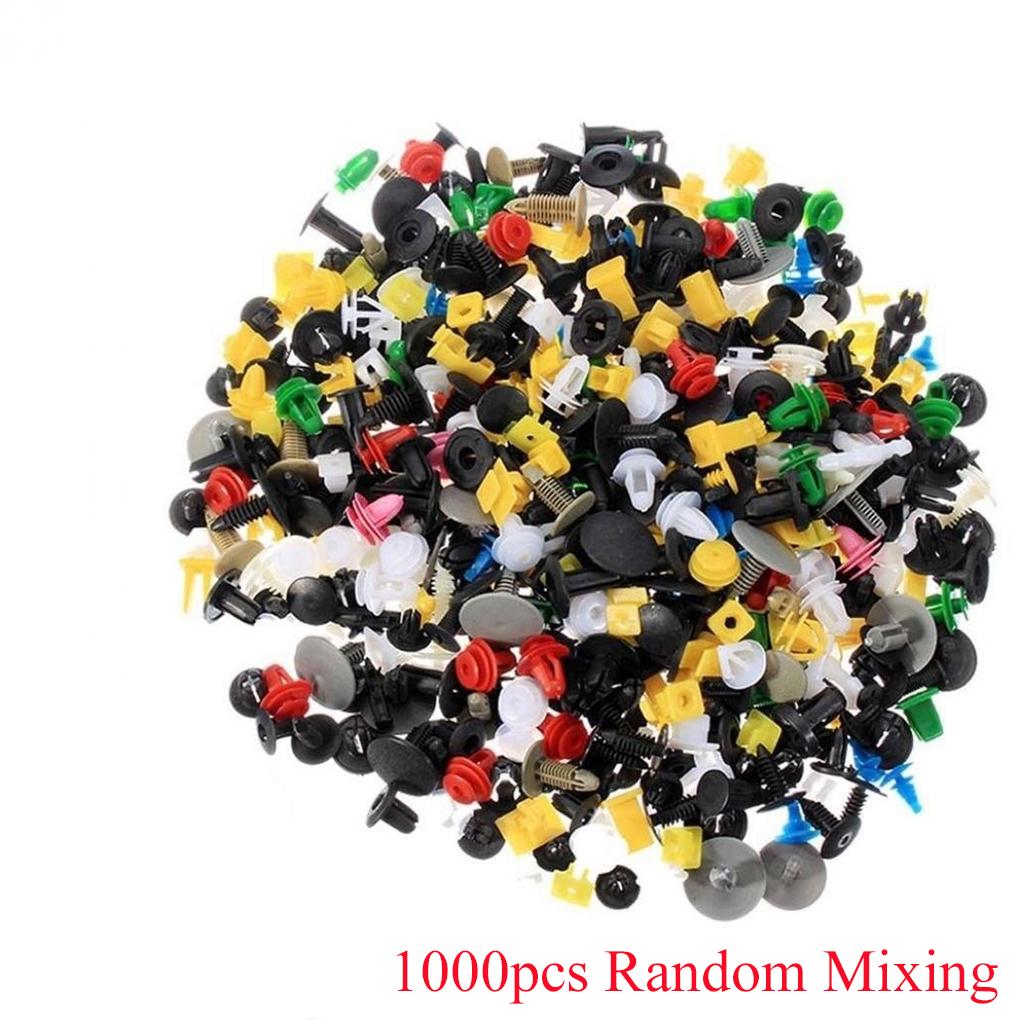 1000 шт. автомобильные крепежные зажимы смешанные автомобильные крепежи дверная обшивка панель авто бампер заклепка фиксатор толкающий двигатель крышка крыло зажим