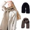 Color Scarf Knitted Scarf Knitted Solid Keep Warm Thick Wool Thickened Couple