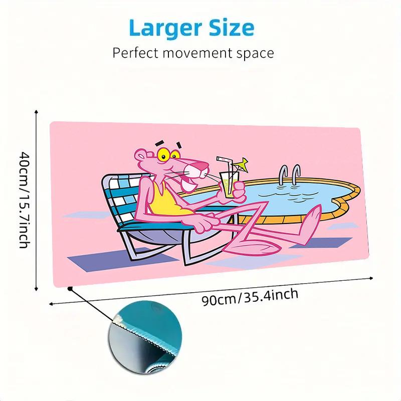 The Pink Panther2 Print Cushion Non-slip Laptop Tablet Big Mousepad XXL Mat Mini PC Playmat With Lock edge