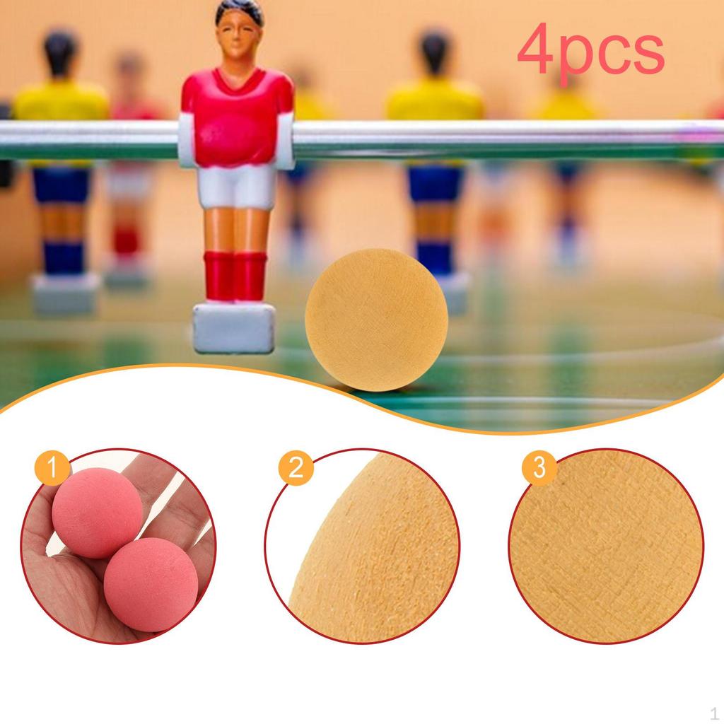 4 Pieces Foosball Balls Replacements 36 Mm for Adults Tabletop Game Accessory Table