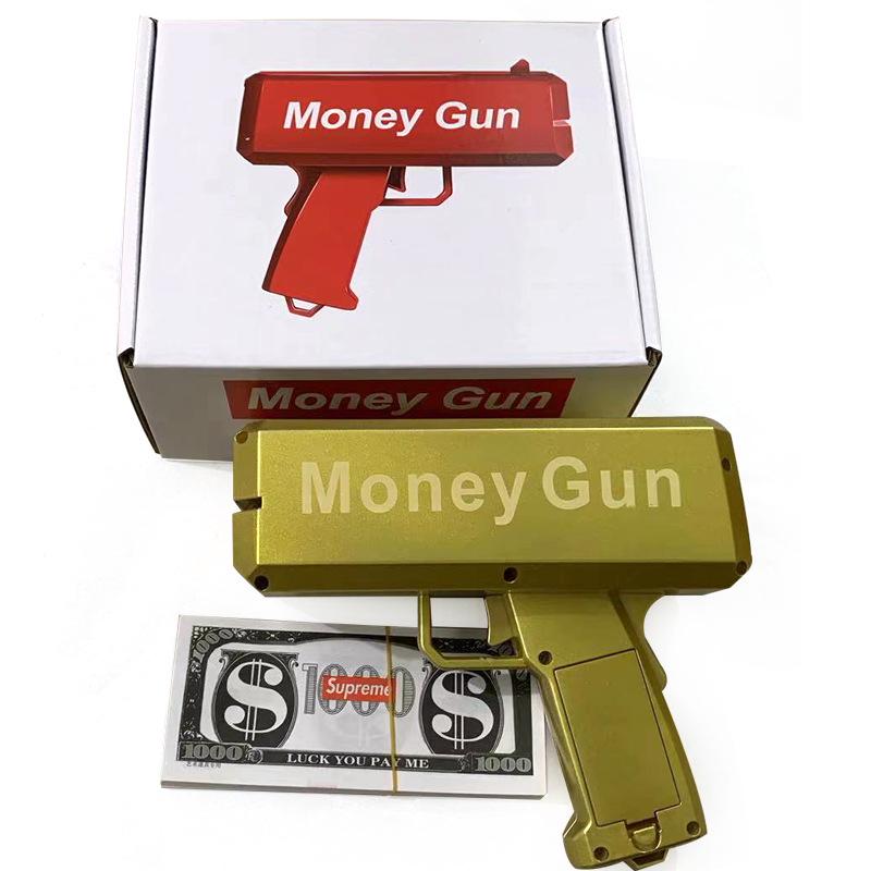 Уникальная игрушка-денежный пистолет для вечеринок и свадеб - стреляет купюрами долларов США