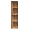 VidaXL Armoire d'angle chêne artisanal 33x33x132 cm bois d'ingénierie, étagère d'angle, bibliothèque, vitrine, étagère à 856723