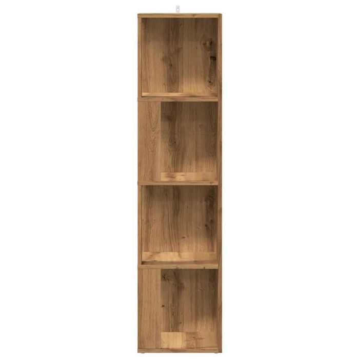 VidaXL Armoire d'angle chêne artisanal 33x33x132 cm bois d'ingénierie, étagère d'angle, bibliothèque, vitrine, étagère à 856723