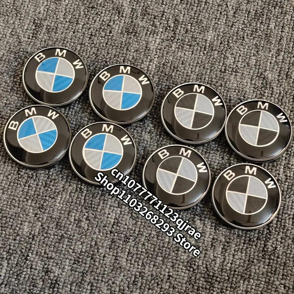 New 4Pcs 56mm 68mm Carbon fiber Car Wheel Center Caps For BMW E90 E46 F10 F30 E87 E91 F20 G20 E60 E39 E93 F11 F31 E61 F25 E