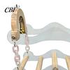 Parrot Swing Toy Toy, Bird Cage Perch, 5 Wooden Perch Poles, Acrylic Frame with Bells for Small Medium Parrots Budgies Cockatiels Foot