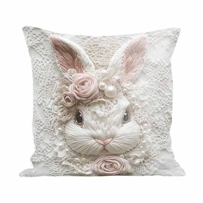 Милая наволочка с животным принтом: Плоская 2D-печать, не настоящая вышивка, ночной диван ночная подушка для дивана