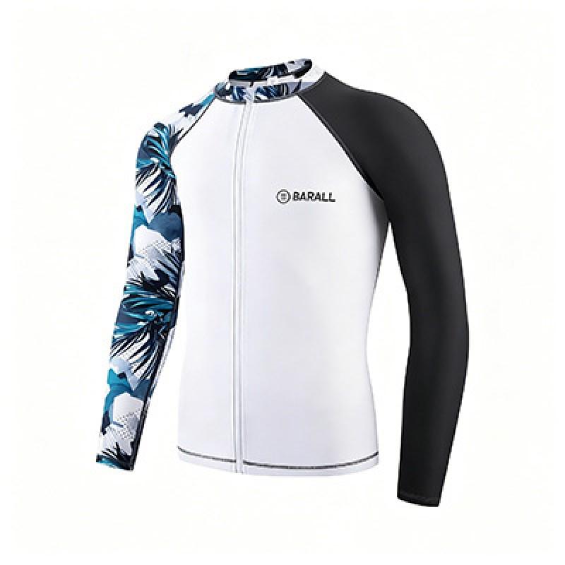 Mens Long Sleeve Pants Rash Guard Split Swimsuit Surfing Snorkeling Diving