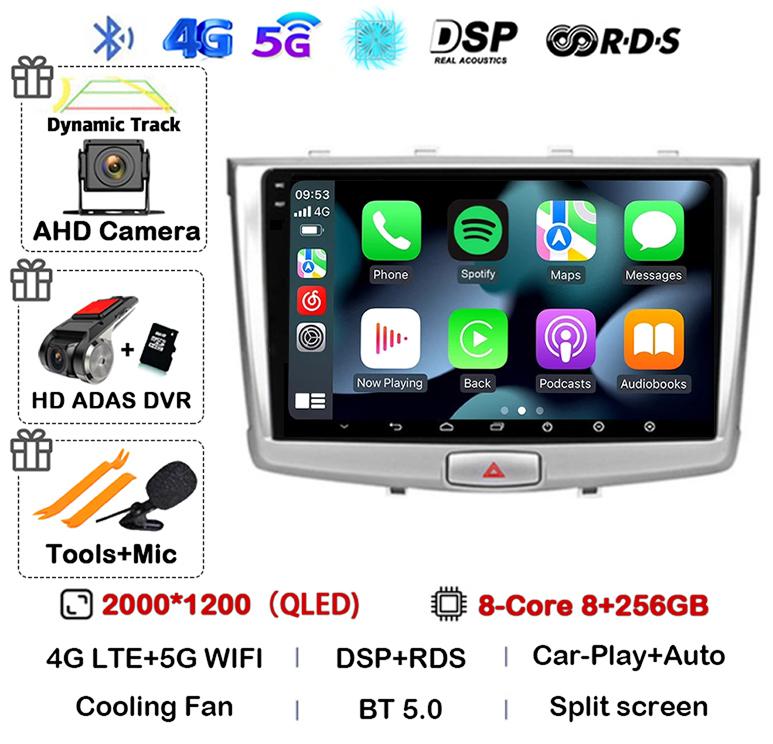 Android 14 Carplay Auto WIFI+4G Для GREAT WALL Hover Haval H6 2016 2017 2018 Автомагнитола Мультимедийный плеер Навигация Стерео GPS