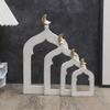 1 PC Ramadan Muslim Kaaba Dome Mosque Islamic Desktop Ornament Table Car Decor Crafts Gifts Candlestick