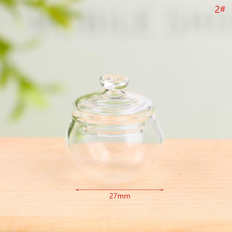 1:12 Мини Стеклянная Банка Конфетная Бутылка Емкость для Хранения Крошечный Флакон Бутылка Желаний Кукольный Дом Кухня Домашний Декор Игрушка