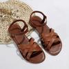 2024 Summer Fashion Plus-Size Women's Roman Flat Sandals - Versatile for Beach and Casual Wear