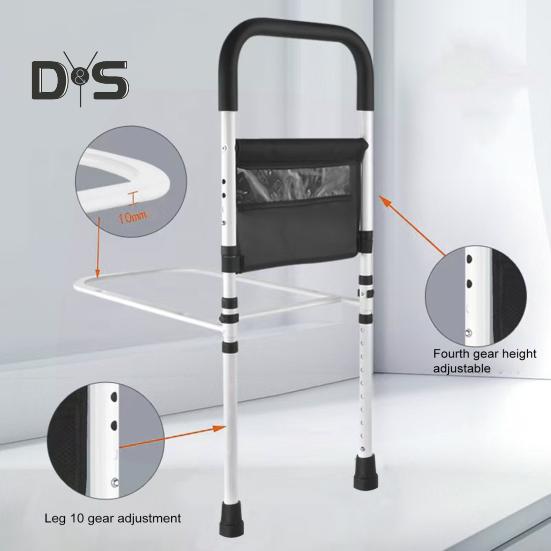 Поручень безопасности для пожилых людей с датчиком движения и светодиодной подсветкой Поручень для поддержки пожилых людей Прикроватный поручень Регулируемая высота прикроватного ограждения Трость