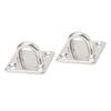 2Pcs Boat Square Pad Eye Stainless Steel Firm Durable Marine SS Pad Hardware for Yacht 70 X 70mm 2.8 X 2.8in