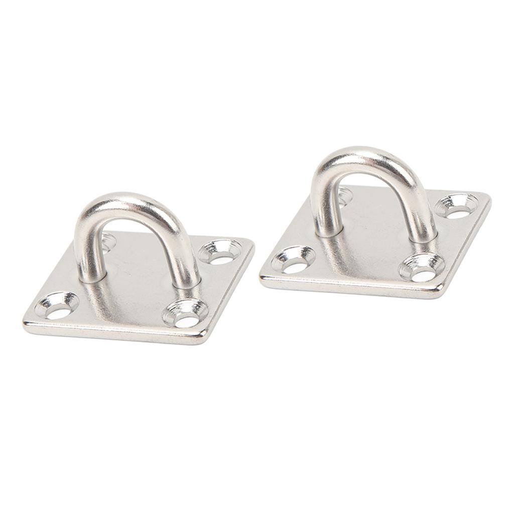 2Pcs Boat Square Pad Eye Stainless Steel Firm Durable Marine SS Pad Hardware for Yacht 70 X 70mm 2.8 X 2.8in