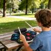 Hand Roll Drum Set 9-Pad Drum Set Built-in Stereo Speakers Foot Pedal Birthday Gift Drum Practice Set