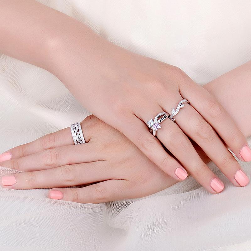 Серебро S925, европейское и американское модное женское кольцо с микропавеем, популярные украшения