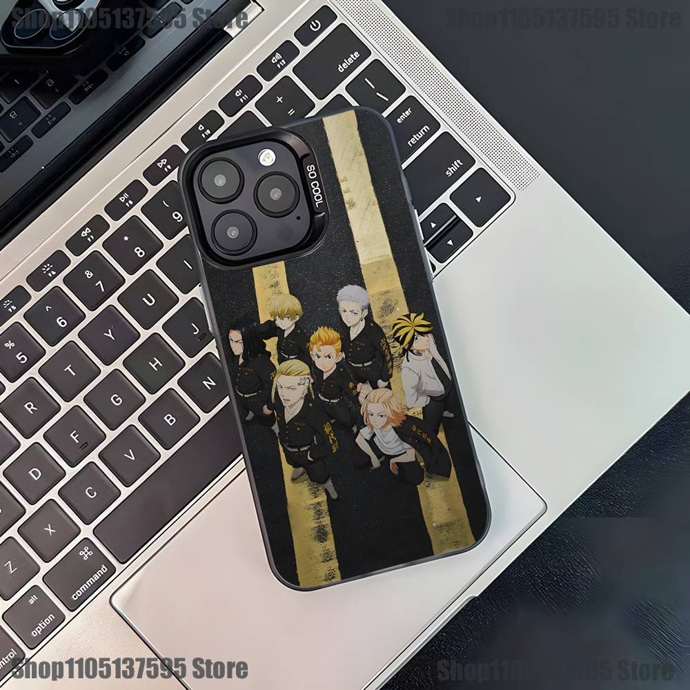 Tokyo Revengers Cool Phone Case For iPhone 17,16,15,14,13,12,11,Pro,XS,Max,Plus,Mini,SE4,E Black Matte Shockproof Cover