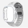 Мягкий спортивный силиконовый ремешок + прозрачный ледяной чехол для Apple Watch Series 11 10 42mm 46mm для iWatch 9876 SE3 5 4 45mm 44 41 49mm Ultra3