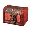 Wooden Box Vintage Style Floral Craft Old Memory Touch Jewelry Storage Wooden Treasure Case for Collection