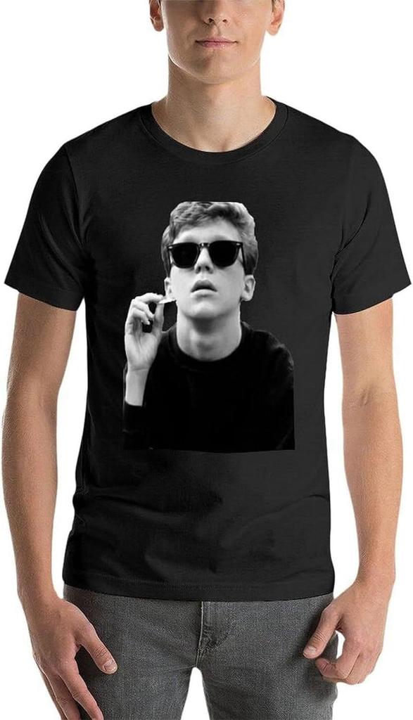 Black and White Brian Breakfast Club T Shirt Blouse Vintage Clothes Men's Clothing Black