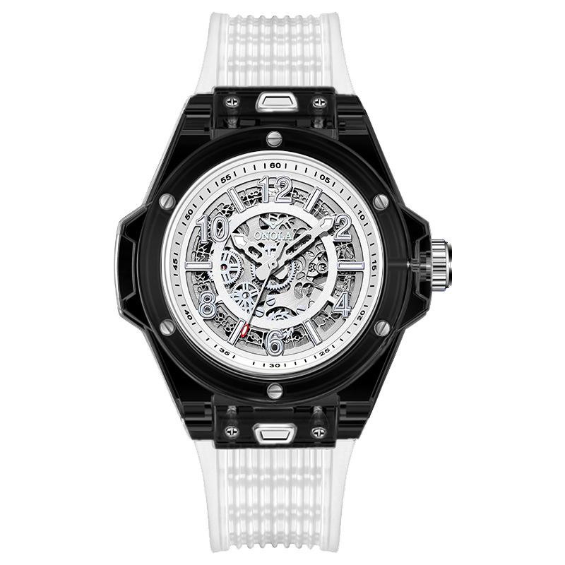 Fashion Hollow Mechanical Watch for Men Waterproof Transparent Shell Student Watch for Men