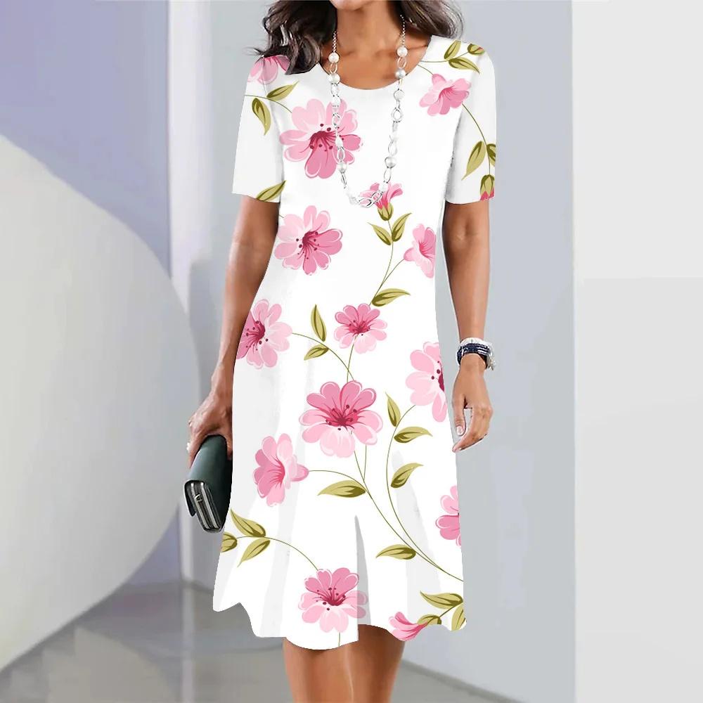 Новые женские платья с ботаническим и цветочным принтом, элегантные длинные платья больших размеров, женская одежда, цельное платье
