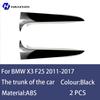For BMW X3 F25 2011-2017 Car trunk decorative strip spoiler decorative accessories modified high gloss black exterior kit