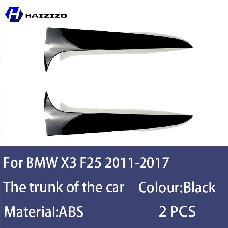 For BMW X3 F25 2011-2017 Car trunk decorative strip spoiler decorative accessories modified high gloss black exterior kit