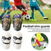 1 Pair Mini Soccer Shin Guards Cartoon Anti-slip Kids Teens Adults Players Miniature Shin Pads Protectors Football Games Protective Equipment