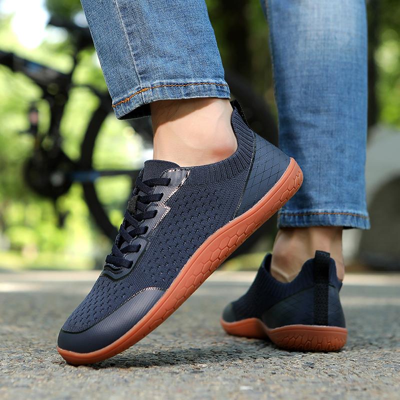 Сетчатые повседневные кроссовки с широким носком, легкие дышащие кроссовки для кросс-тренинга, женские, мужские, нескользящая обувь для ходьбы на плоской подошве