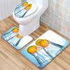 Маленький свежий туалетный трехкомпонентный коврик для пола, ванная комната, абсорбирующий, нескользящий ковер, придверный коврик