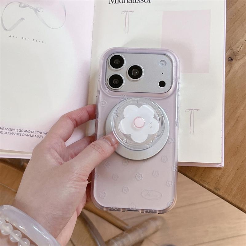 Чехол для iPhone 17/16 Pro Max, 15 Pro с цветочным дизайном на весь экран и магнитной застежкой для ранней весны