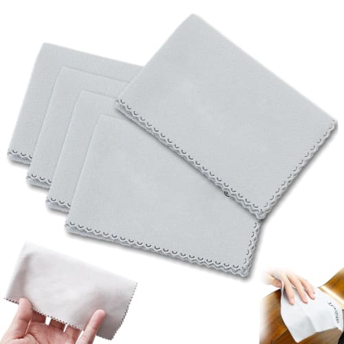 TokTech Guitar Cloths, 18x18cm, Set of 5, for String Instrument Maintenance and Cleaning, Absorbent, Excellent Cleaning Performance, Double-Sided Use,