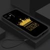 N94 Queen King Crown с ремешком Силиконовые чехлы для телефонов с прямым краем для Xiaomi Poco X5 F6 Redmi Note 13 Pro 12C Realme C55 Противоударный чехол Huawei